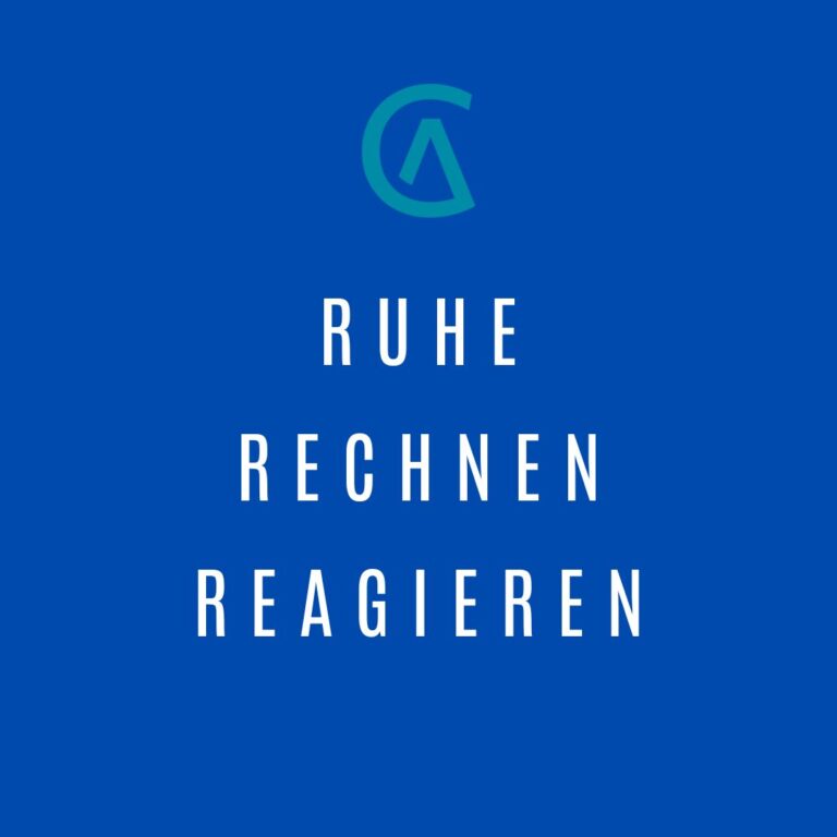 Ruhe Rechnen Reagieren